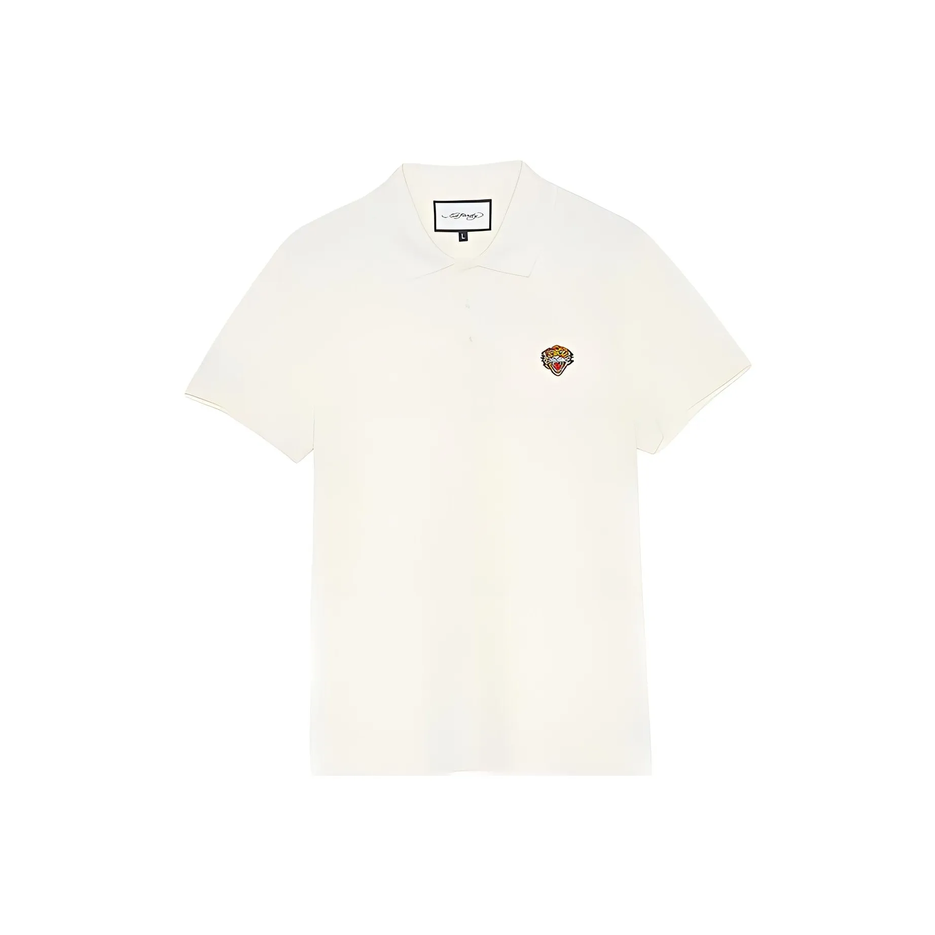 Ed Hardy Classic Series SS23 Polo Shirt Men's Ivory White