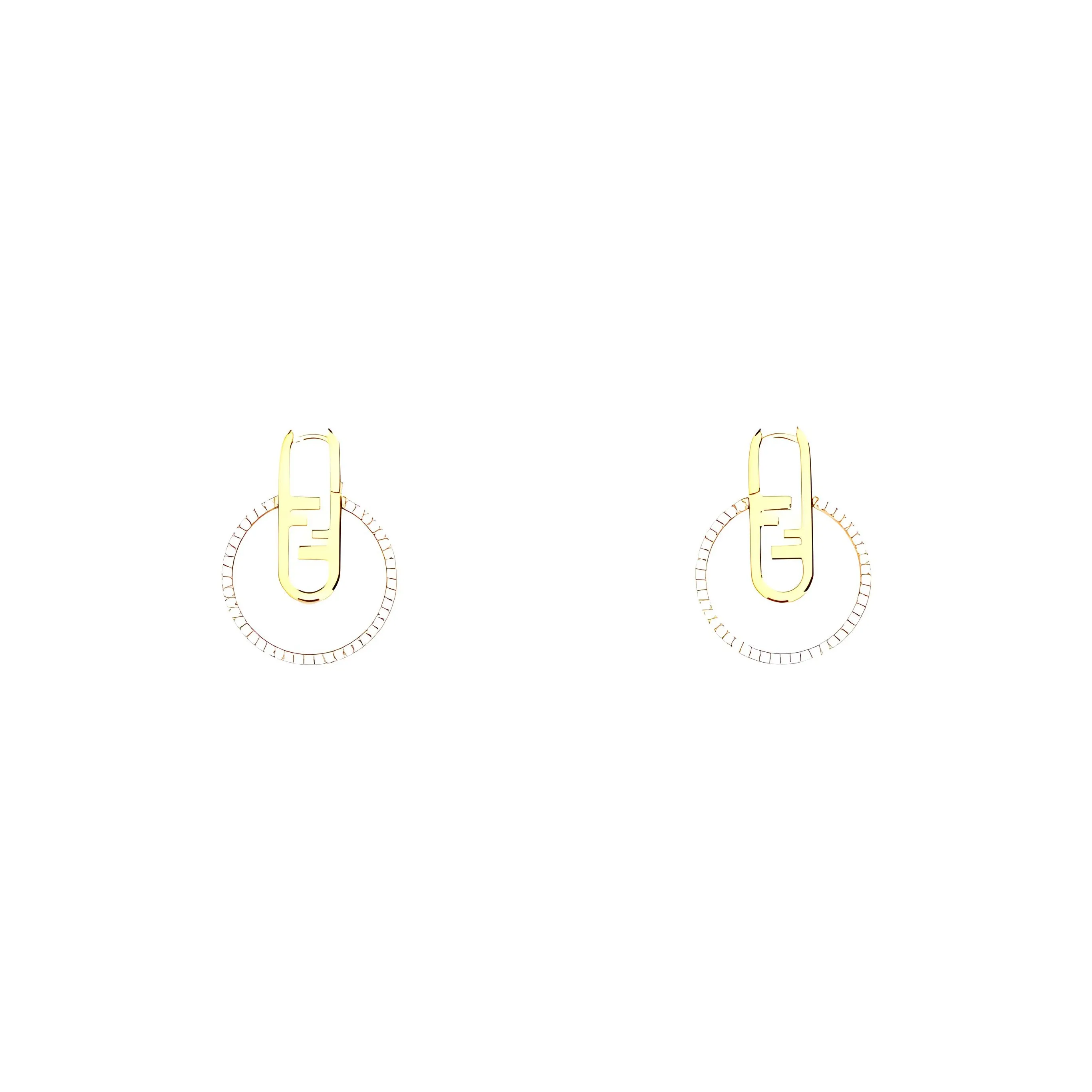 FENDI Earrings Women's Gold