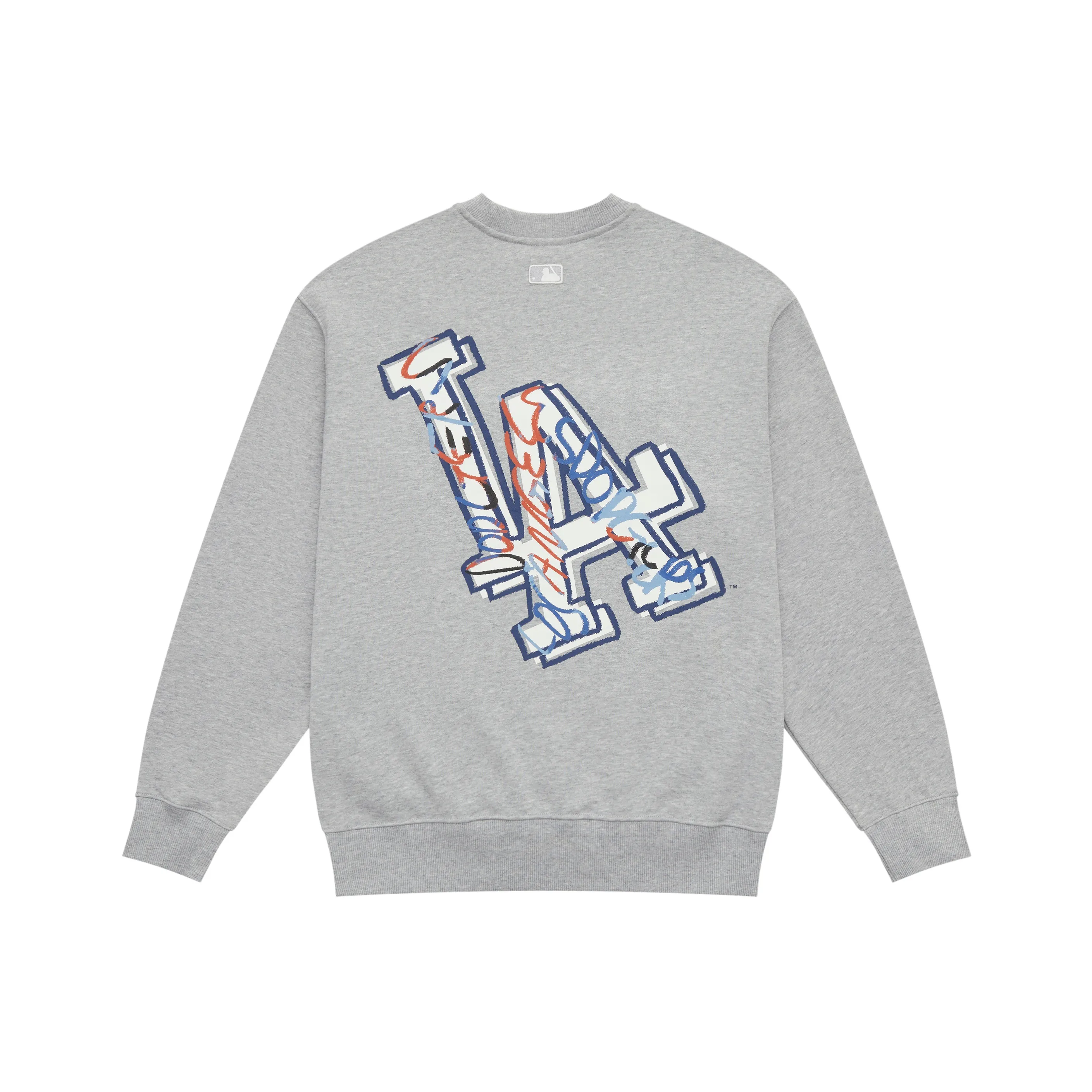 MLB Los Angeles Dodgers Basic Collection 24FW Круглый вырез Свитшот Унисекс Фотиния Серый