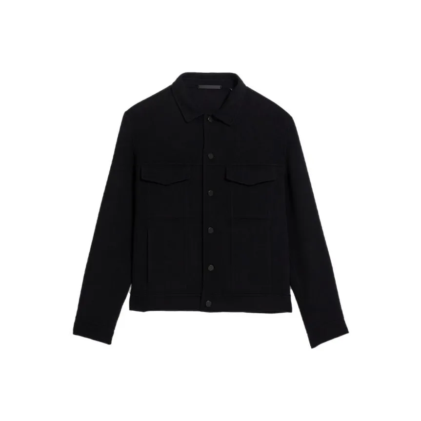 THEORY pattern jackets Men Black