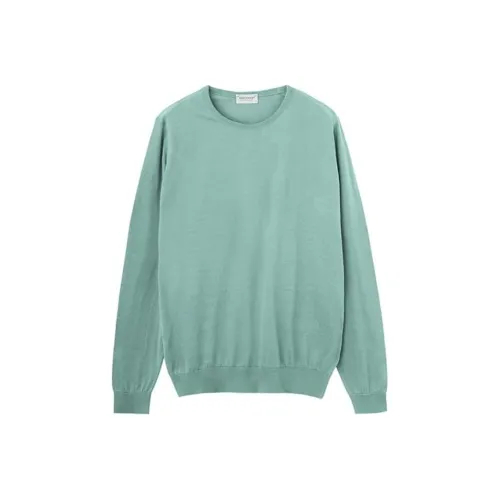 JOHN SMEDLEY Светло-зеленый Мужской Трикотаж