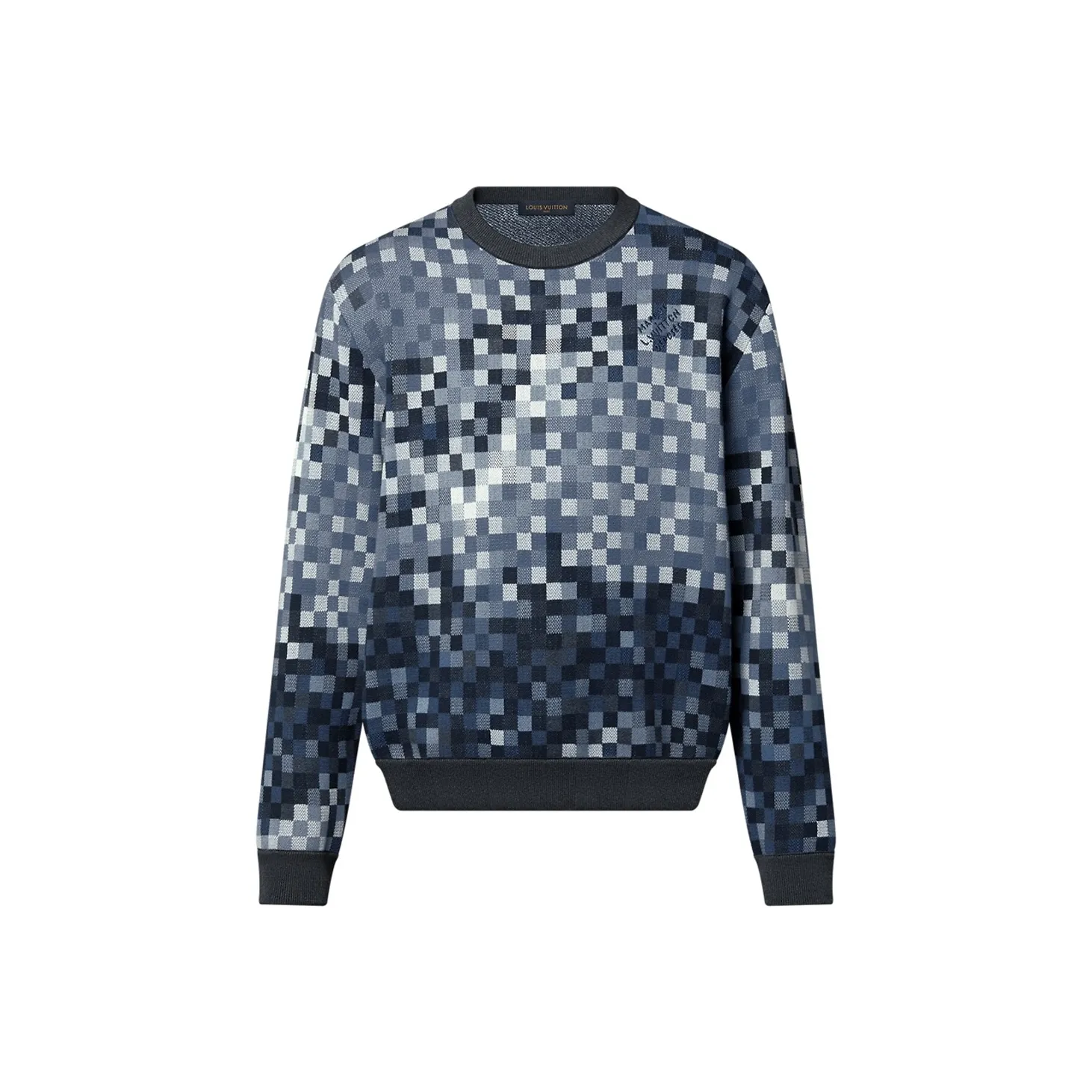 LOUIS VUITTON Lv Vers Damoflage Jacquard Pullover