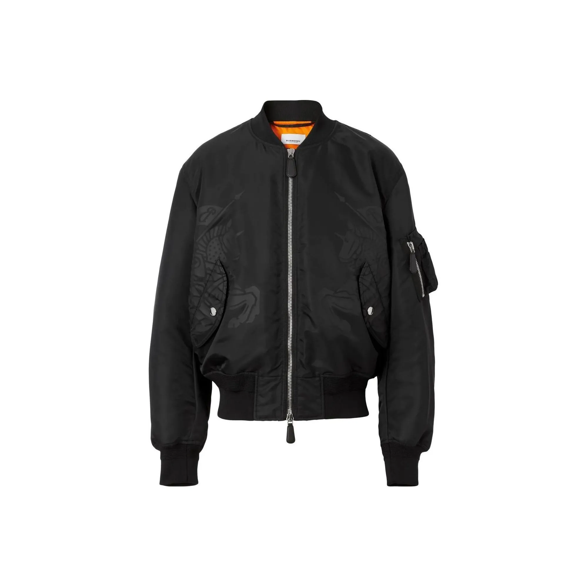 Burberry Equestrian Knight Printed Zipped Bomber Jacket
