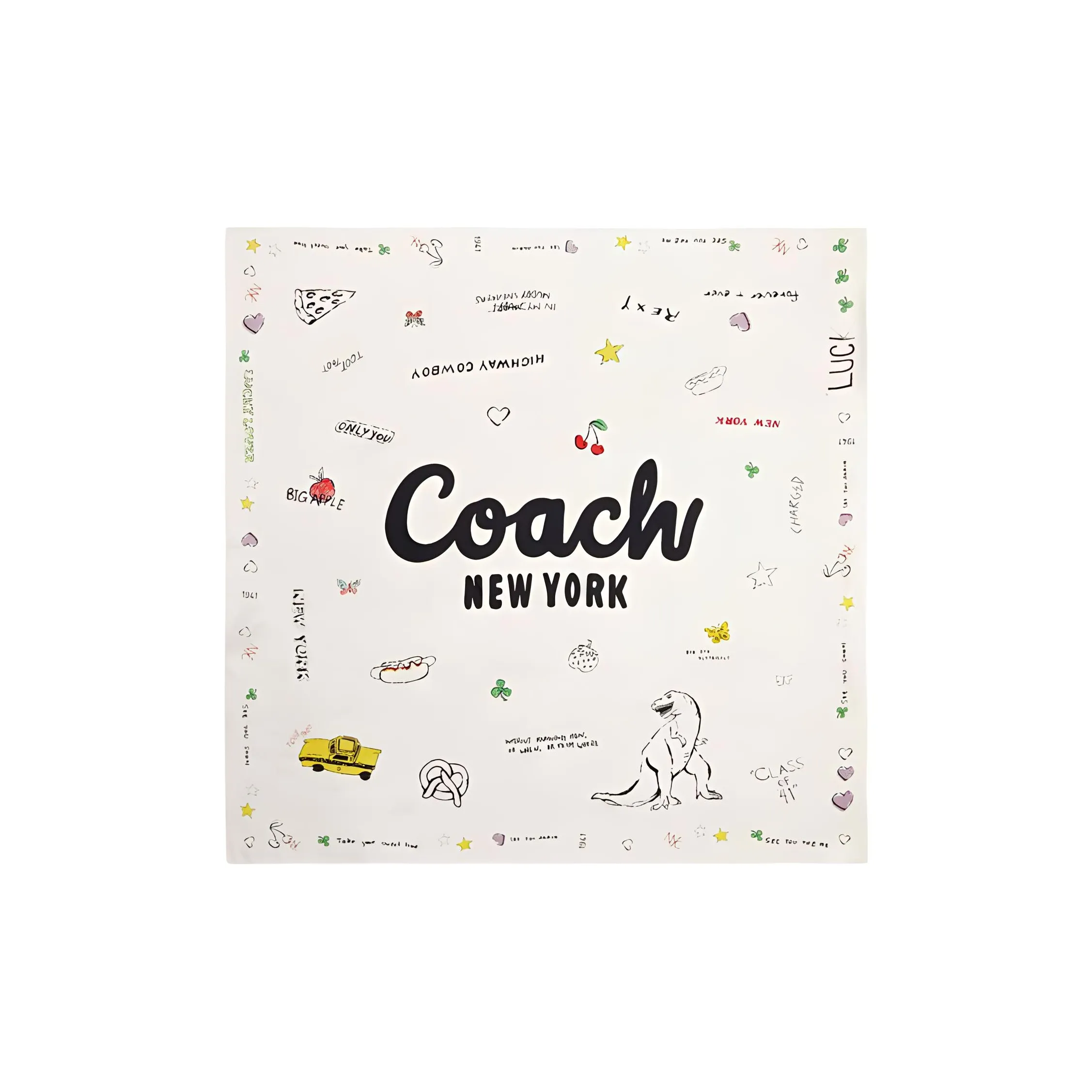 COACH Silk Scarves Women's White