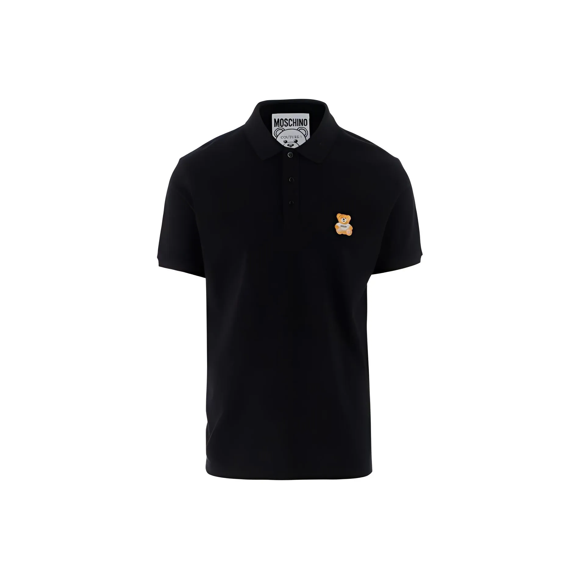 MOSCHINO Мужская поло рубашка черного цвета