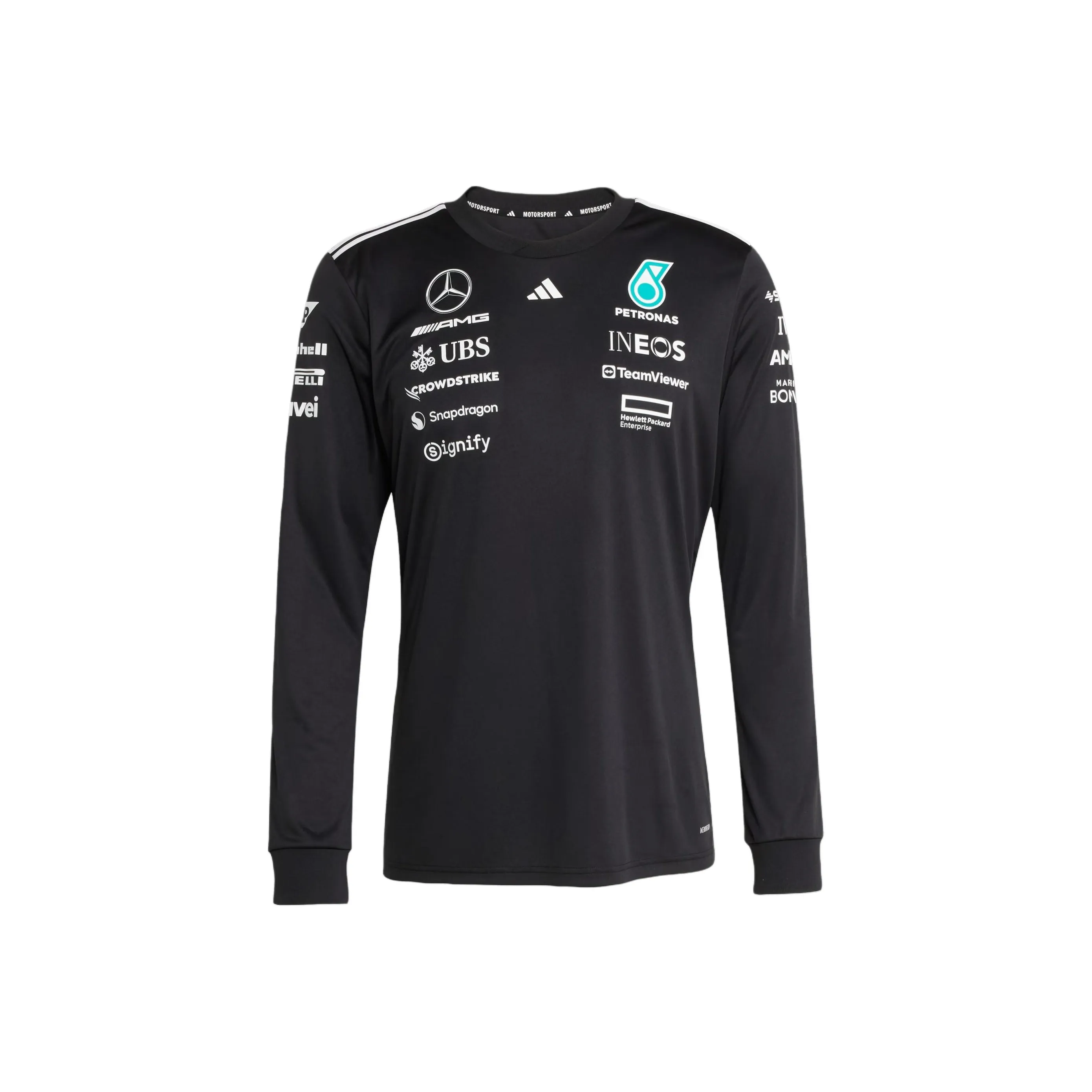 Adidas x Mercedes AMG Petronas F1 Team SS25 Motorsport Driver Sweatshirt Men's Black