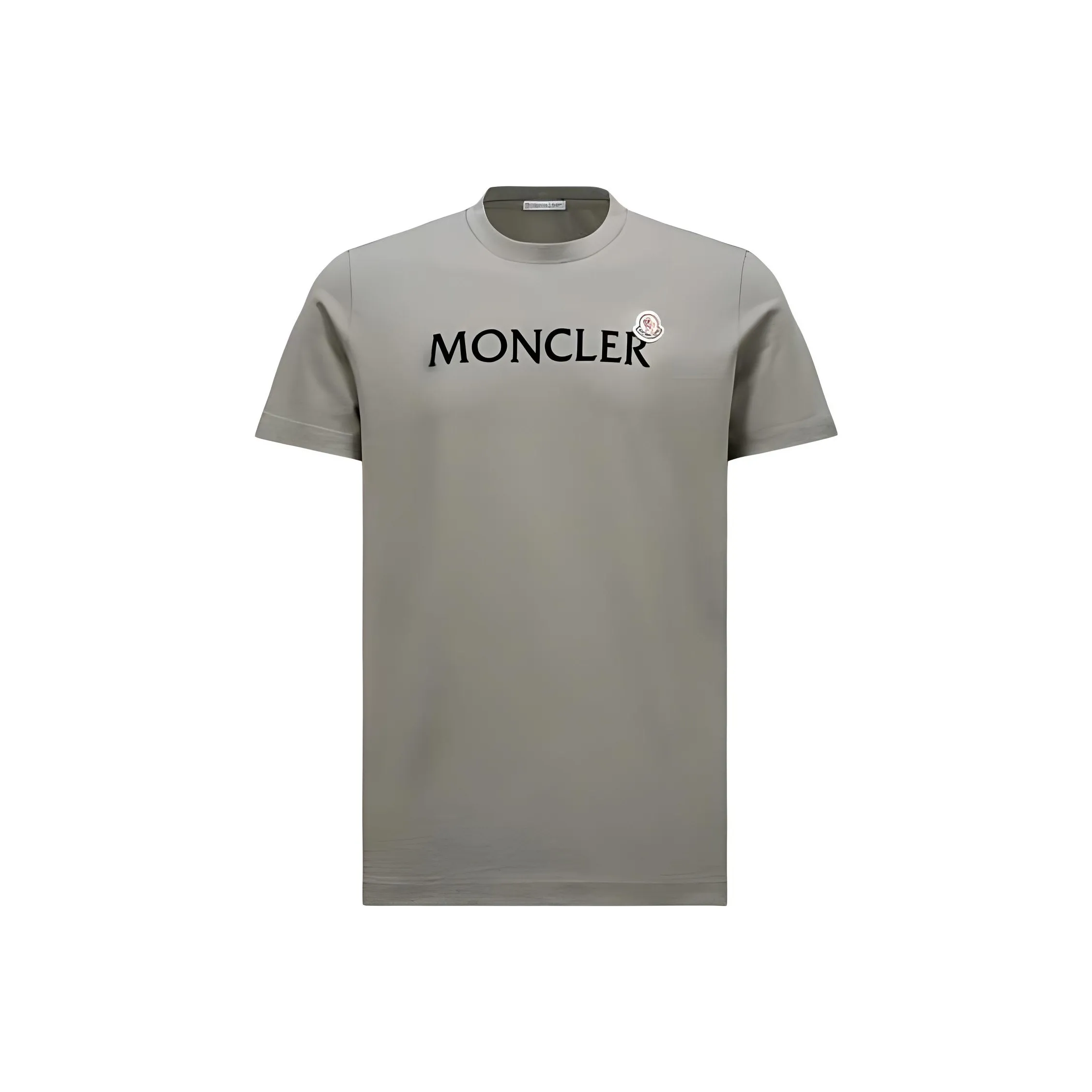 MONCLER SS25 T Рубашка Мужская Оливково-Серый