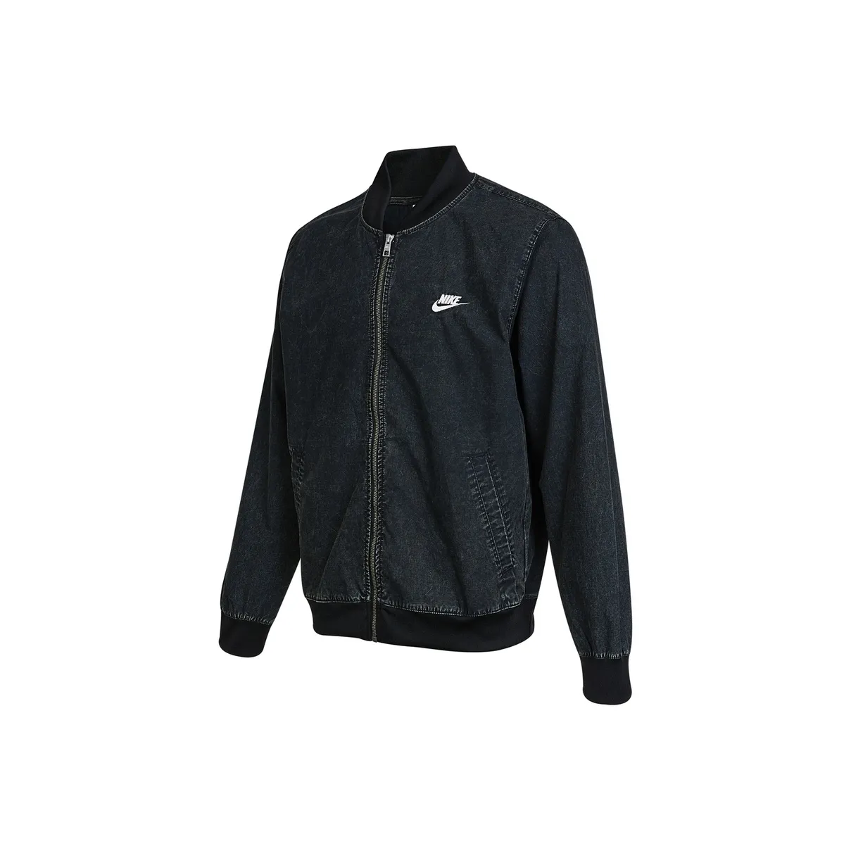 Nike Sportswear Club+ Men's Washed Zip Up Jacket Black