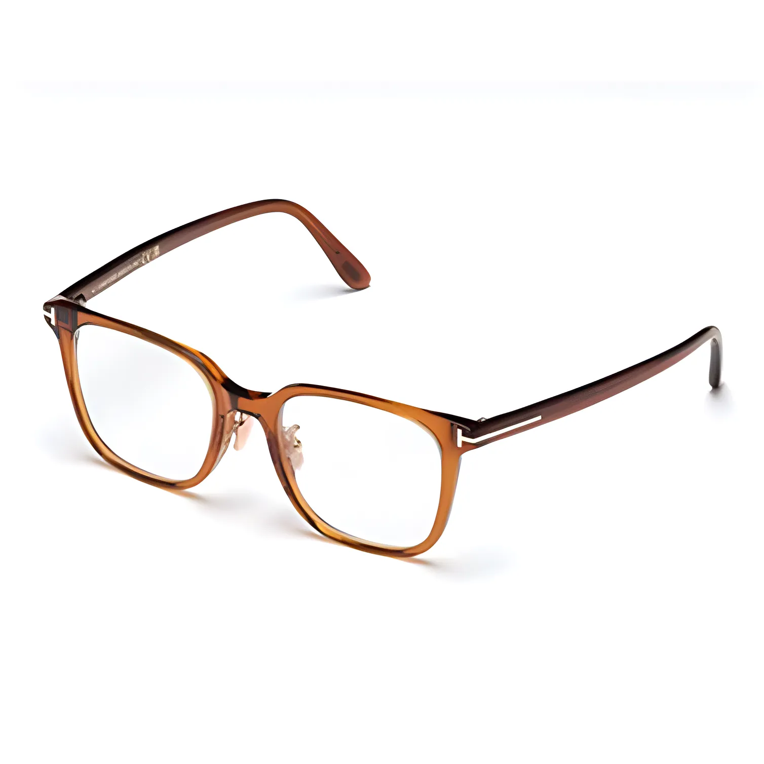 TF Acetate Square Eyeglass Frames Unisex Yellow