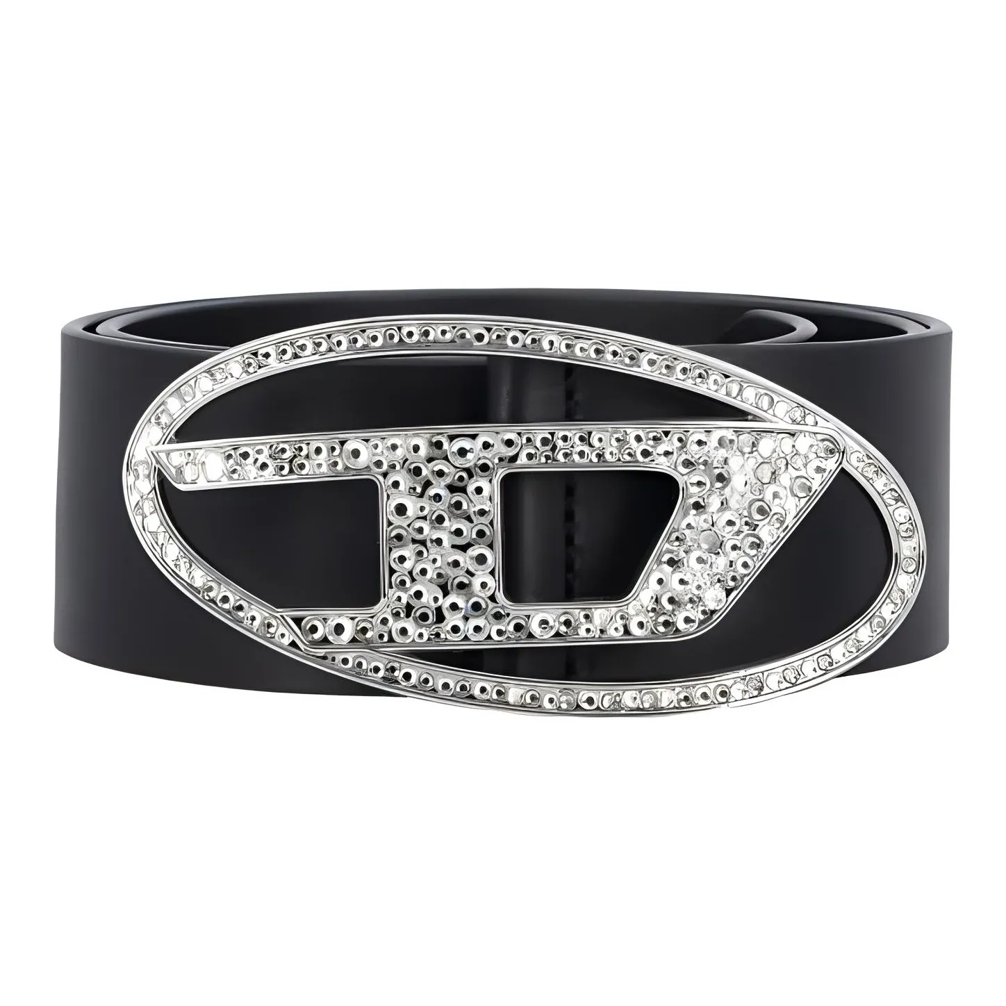 DIESEL Телячья кожа Кожаные ремни Женские Черный Ширина 4,5CM