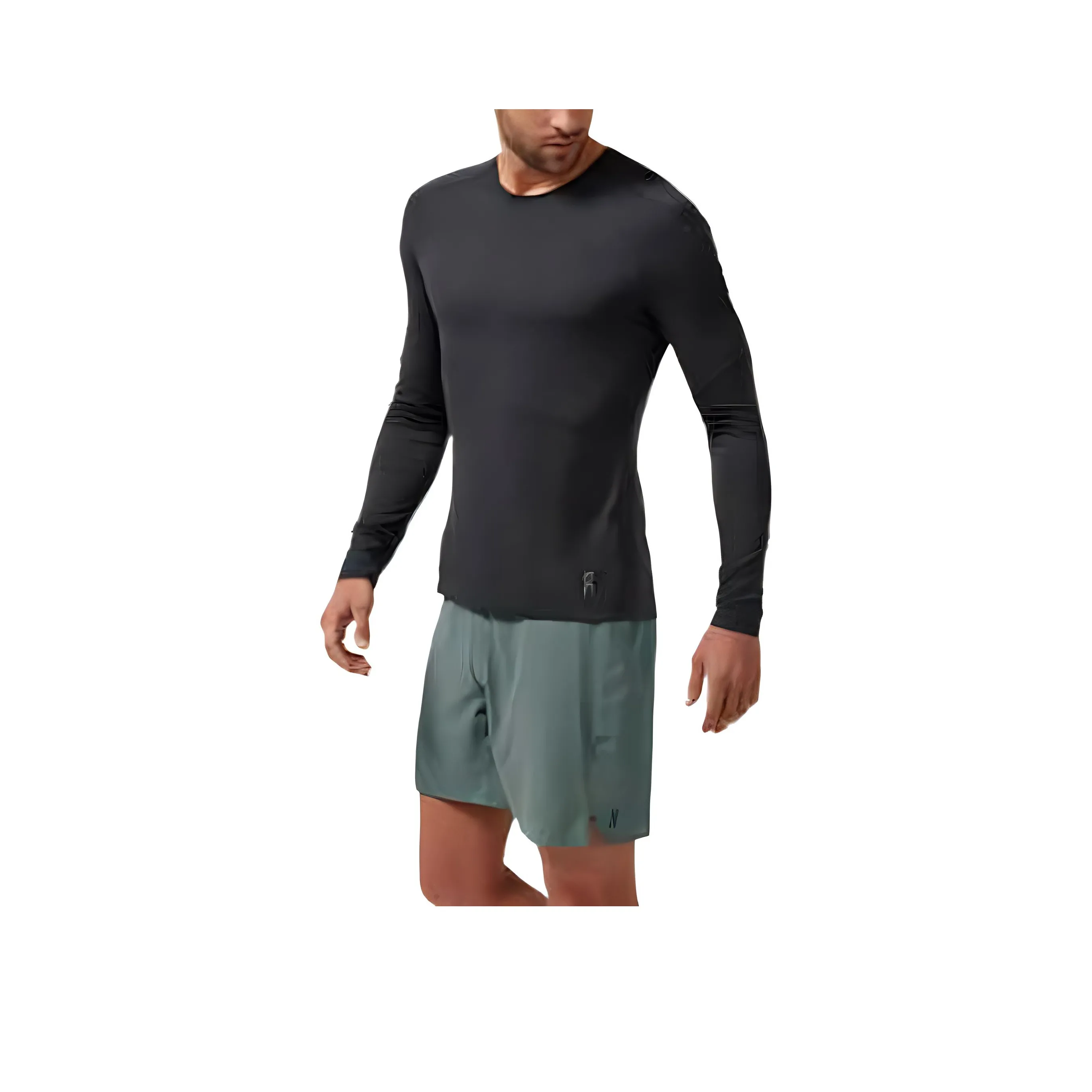 On Performance Бег Т-Рубашка Мужская Черная