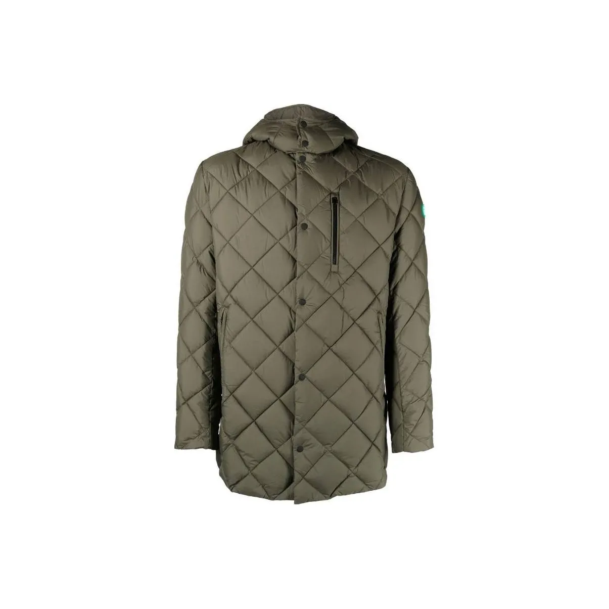 Look and feel your best in this Jameson Long Sleeve High Neck Stripe T-Shirt Quilted Hooded Jacket