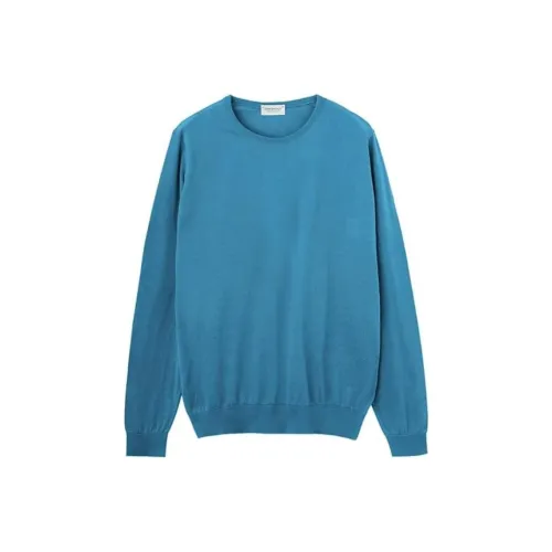 JOHN SMEDLEY Светло-синий Мужской Трикотаж