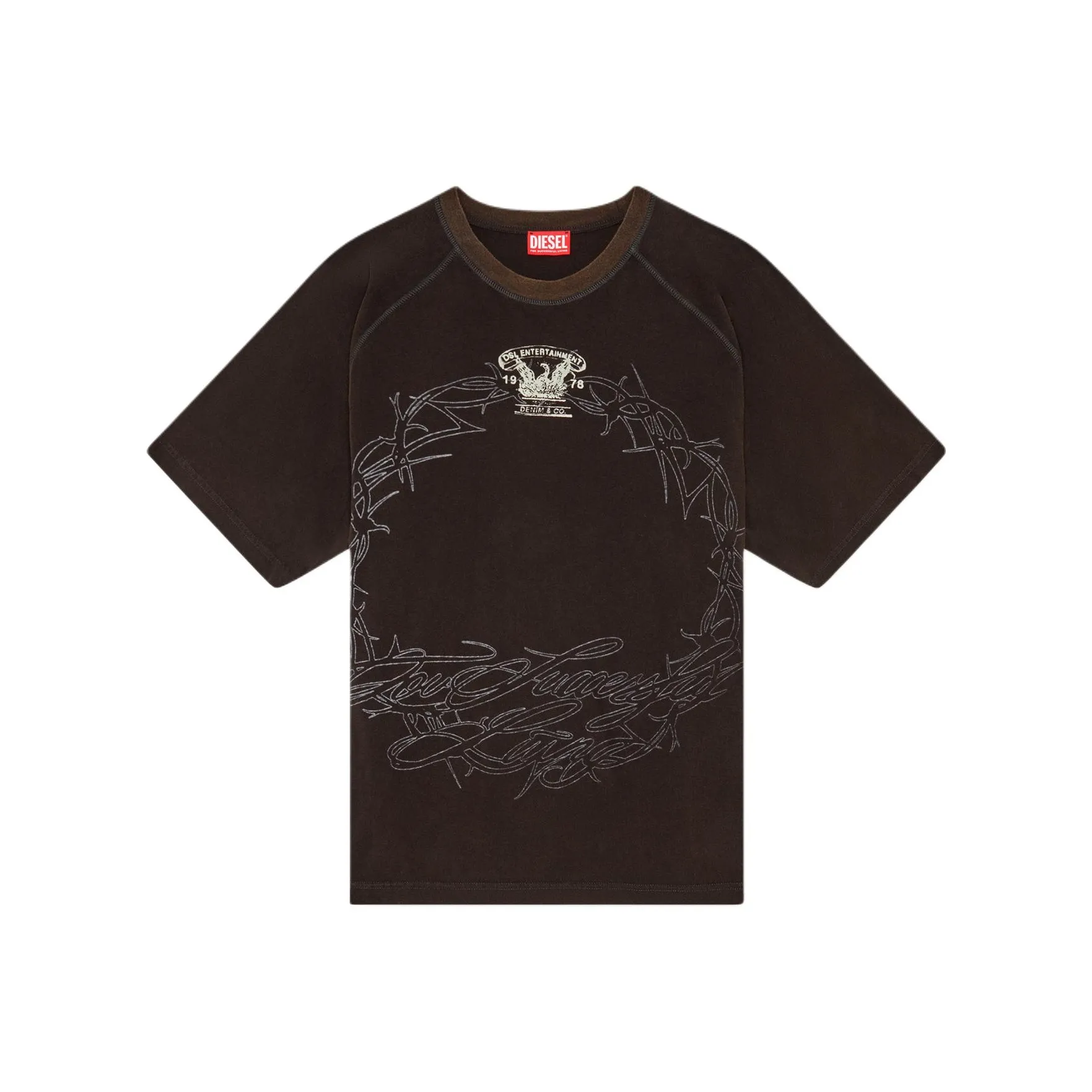 DIESEL T Roxt Q1 Inside Out Printed T Shirt