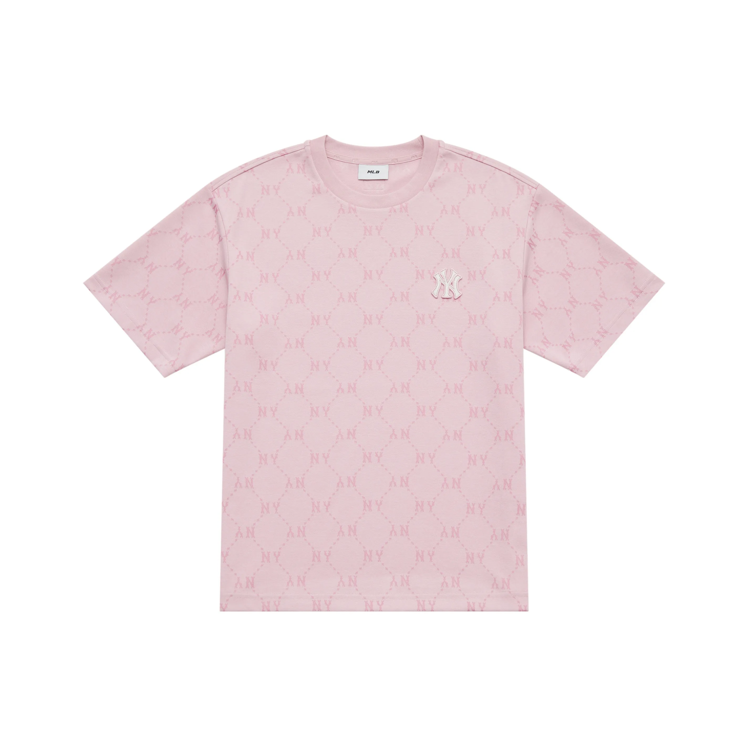 MLB MONOGRAM Collection New York Yankees SS25 T Shirt Unisex Hemp Pink
