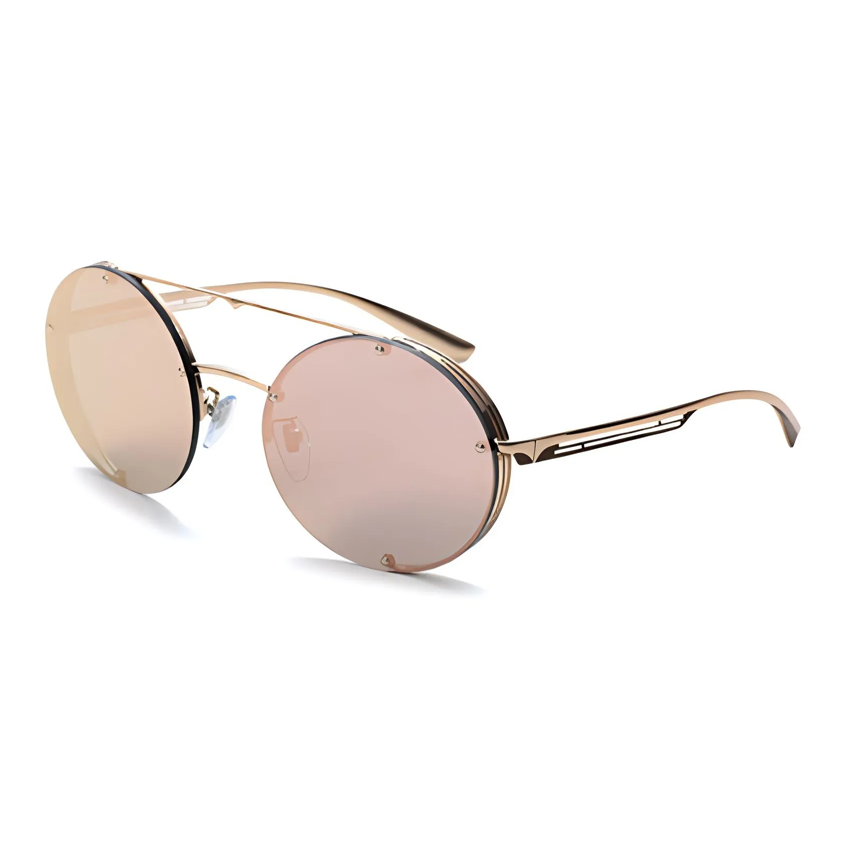 BVLGARI Metal Aviator Sunglasses Women's Gold