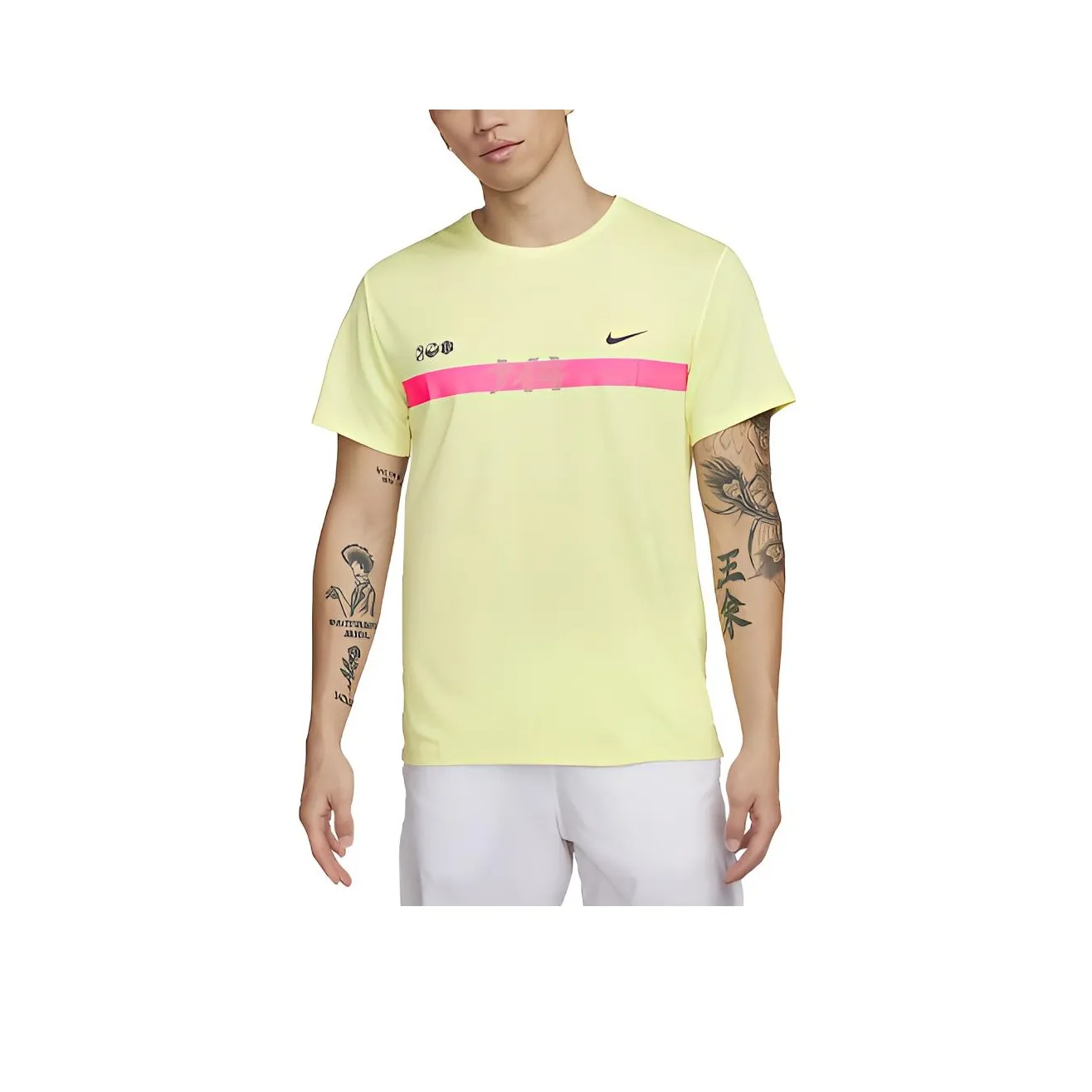Nike Dri Fit T Shirts Men Yellow Green