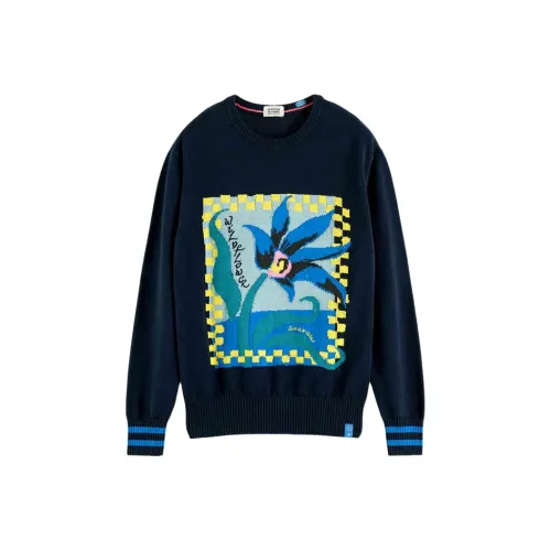 Scotch&Soda Темно-синий Мужской Трикотаж