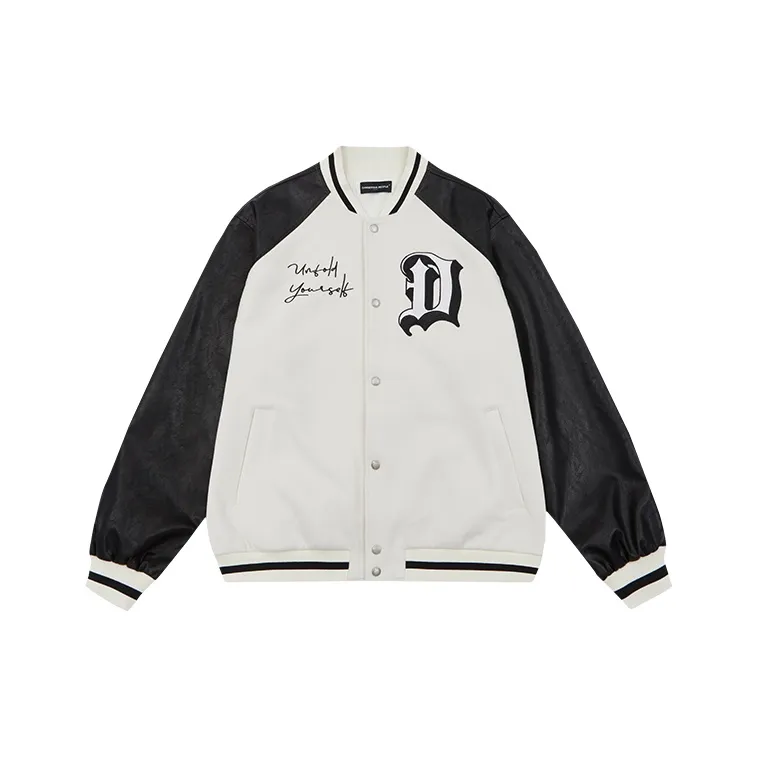 DANGEROUSPEOPLE Vintage Gothic Letters Unisex Jacket