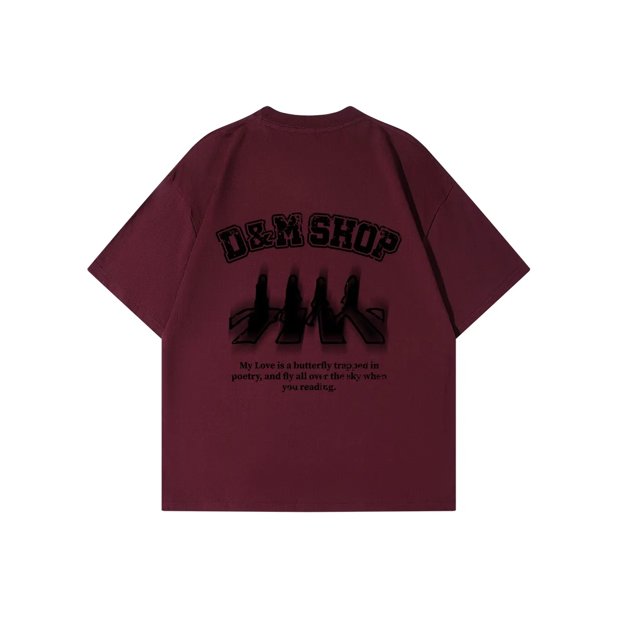 D&W T Shirts Unisex Burgundy
