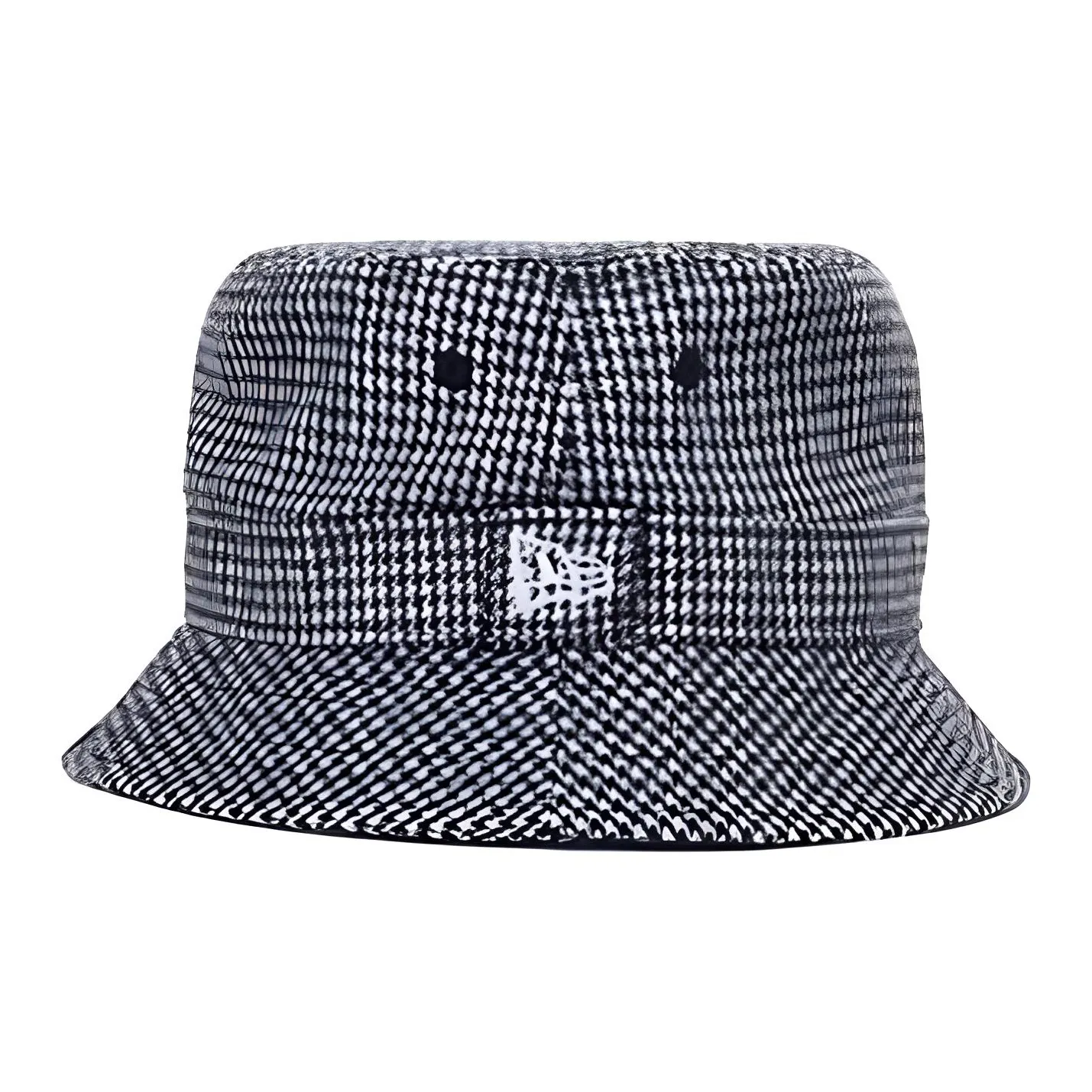 New Era Polyester Acrylic Sheep Wool Bucket Hats Unisex Black White