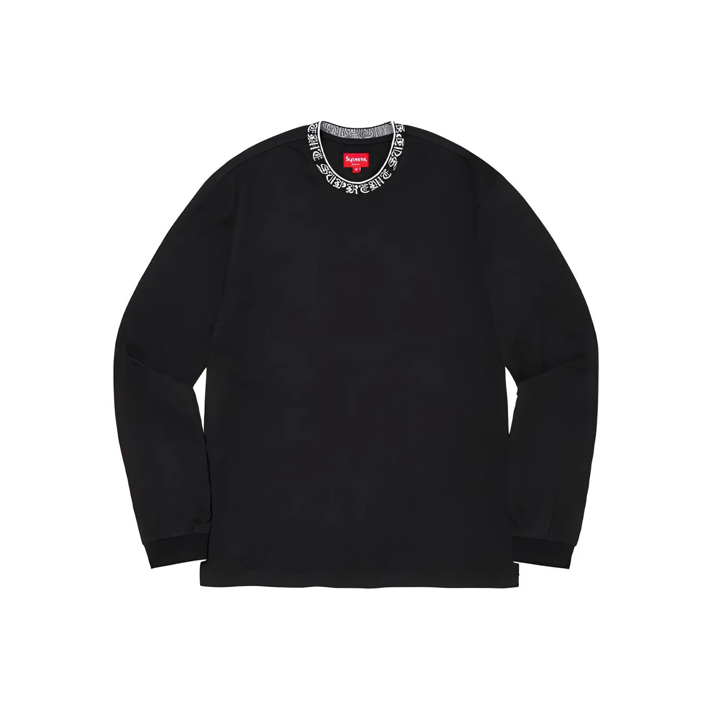 Supreme Old English Collar Logo Long Sleeve Top