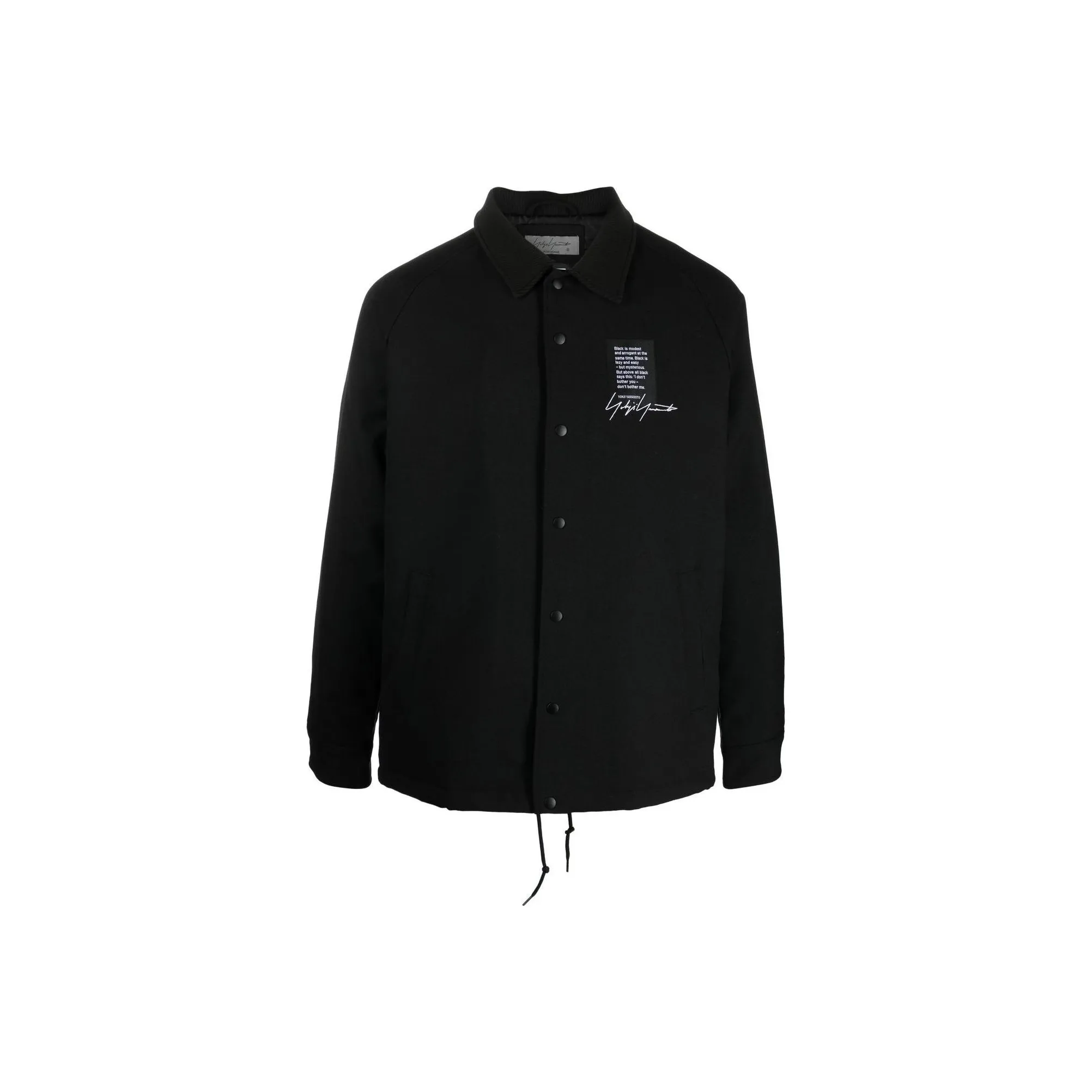 Yohji Yamamoto Logo-print Wool Shirt Jacket