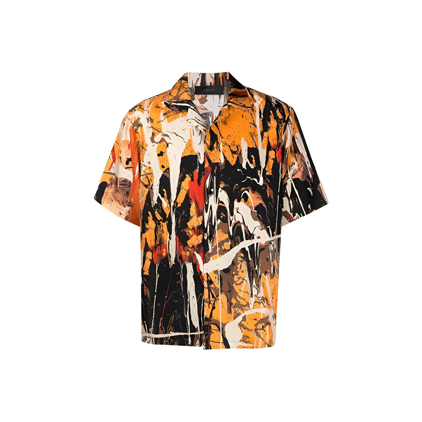 AMIRI Paint Splatter Bowling Shirt