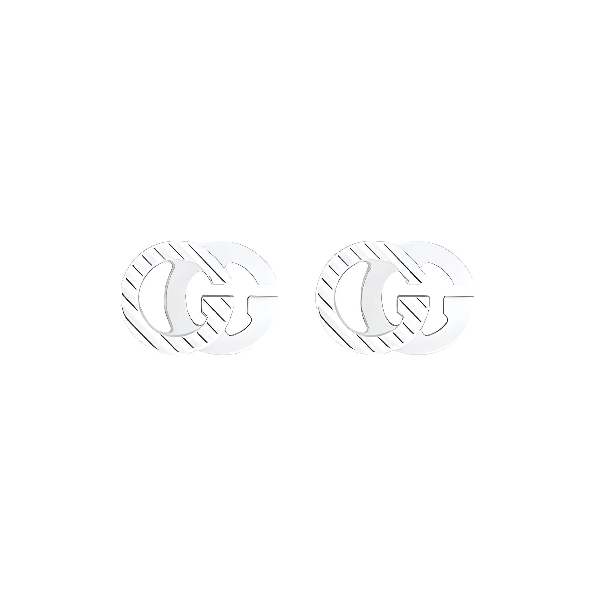 GUCCI GG Running Earrings Unisex Silver