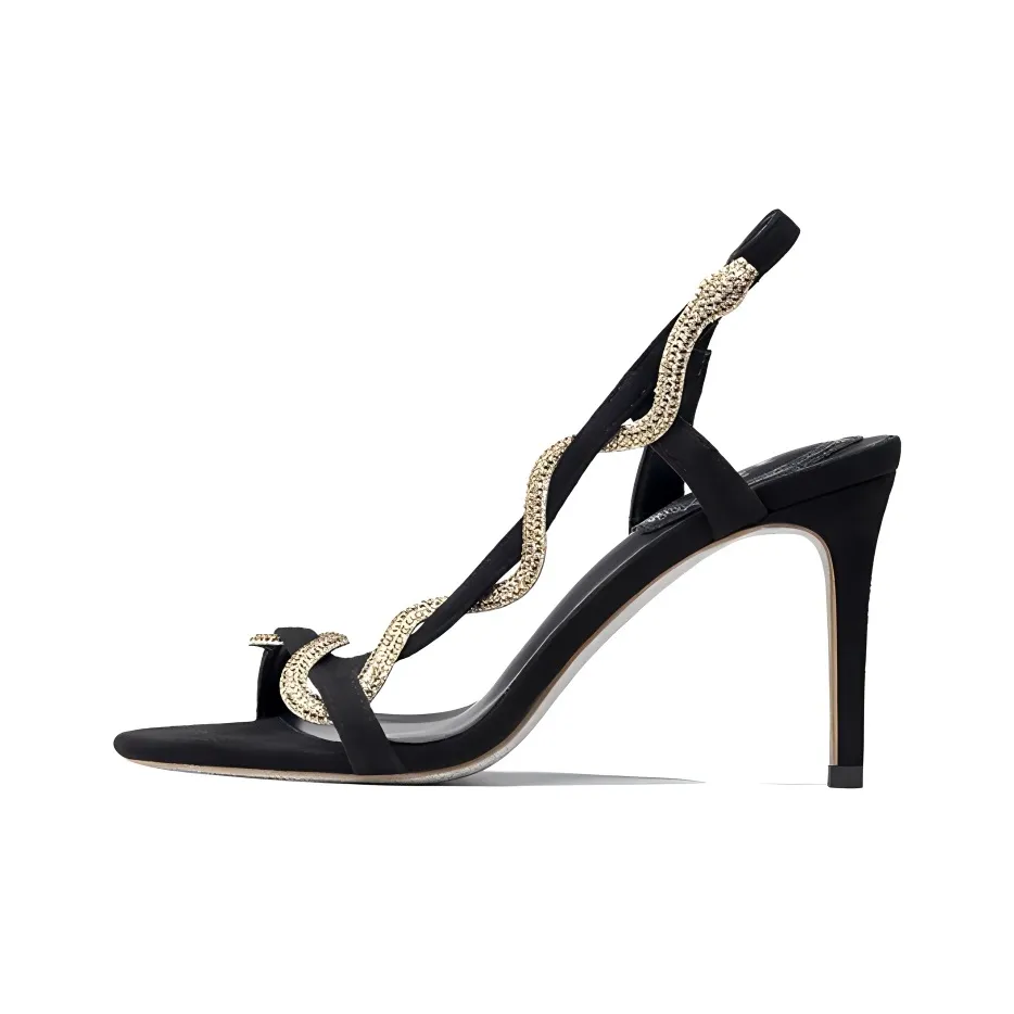 Lan Miao One Ремень Сандалии Женские Черный