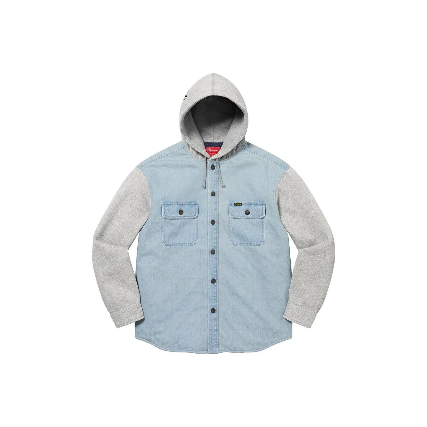 Supreme Fleece Hooded Denim Shirt