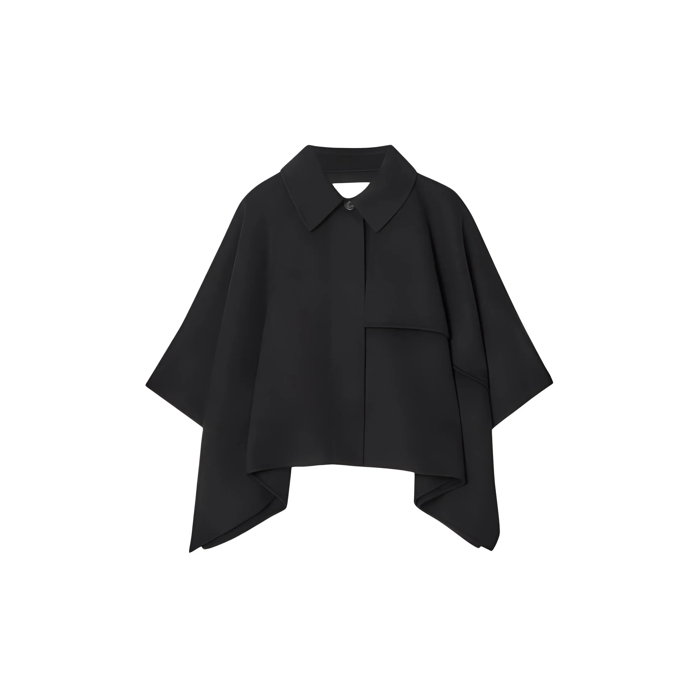 COS Merino Wool, Lyocell Shawls Women's Black