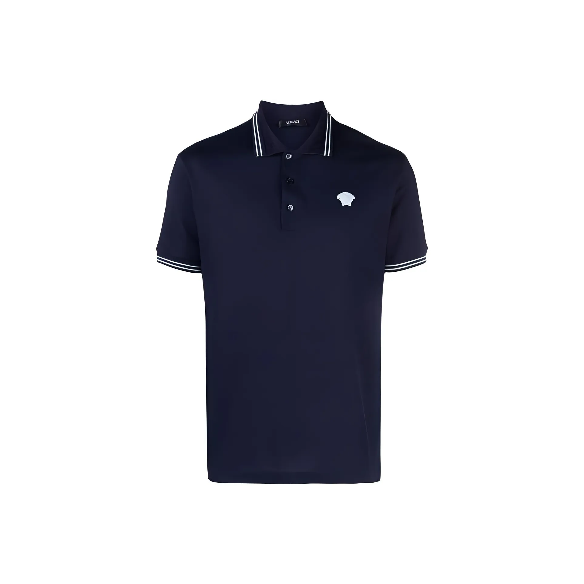VERSACE Medusa Embroidered Short-Sleeved Polo Shirt