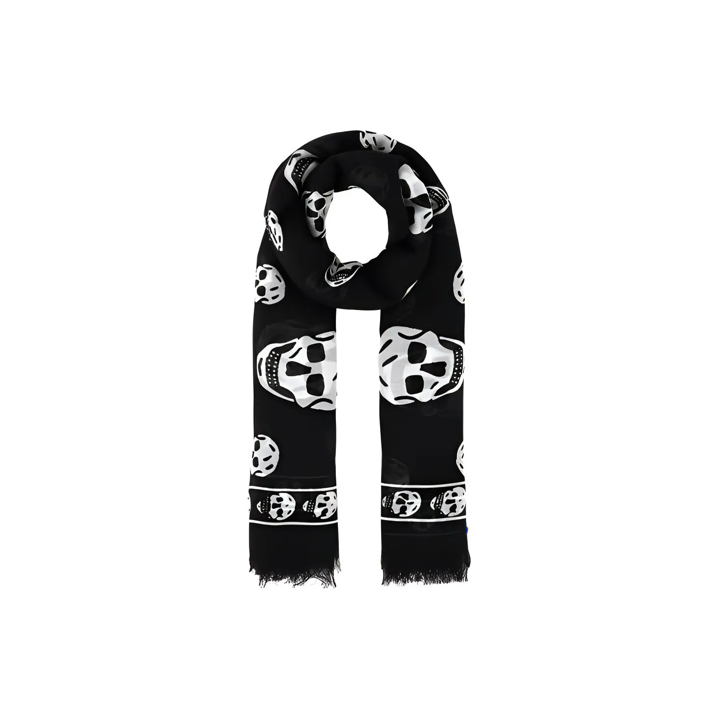 Alexander McQueen All Over Skull Logo Scarf