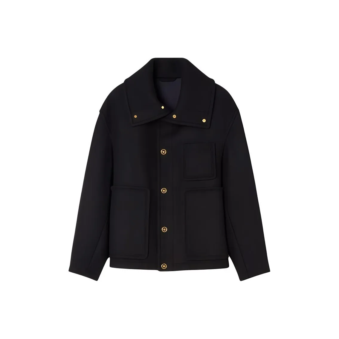 VERSACE Long Sleeved Buttoned Peacoat