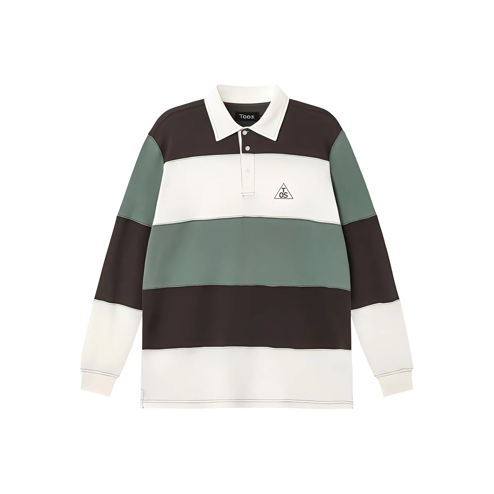 Toos. Polo Shirts Men's White Green Patchwork
