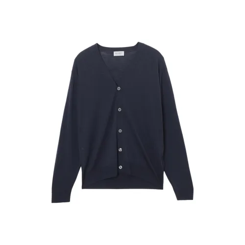 JOHN SMEDLEY Полночный синий Мужской Трикотаж