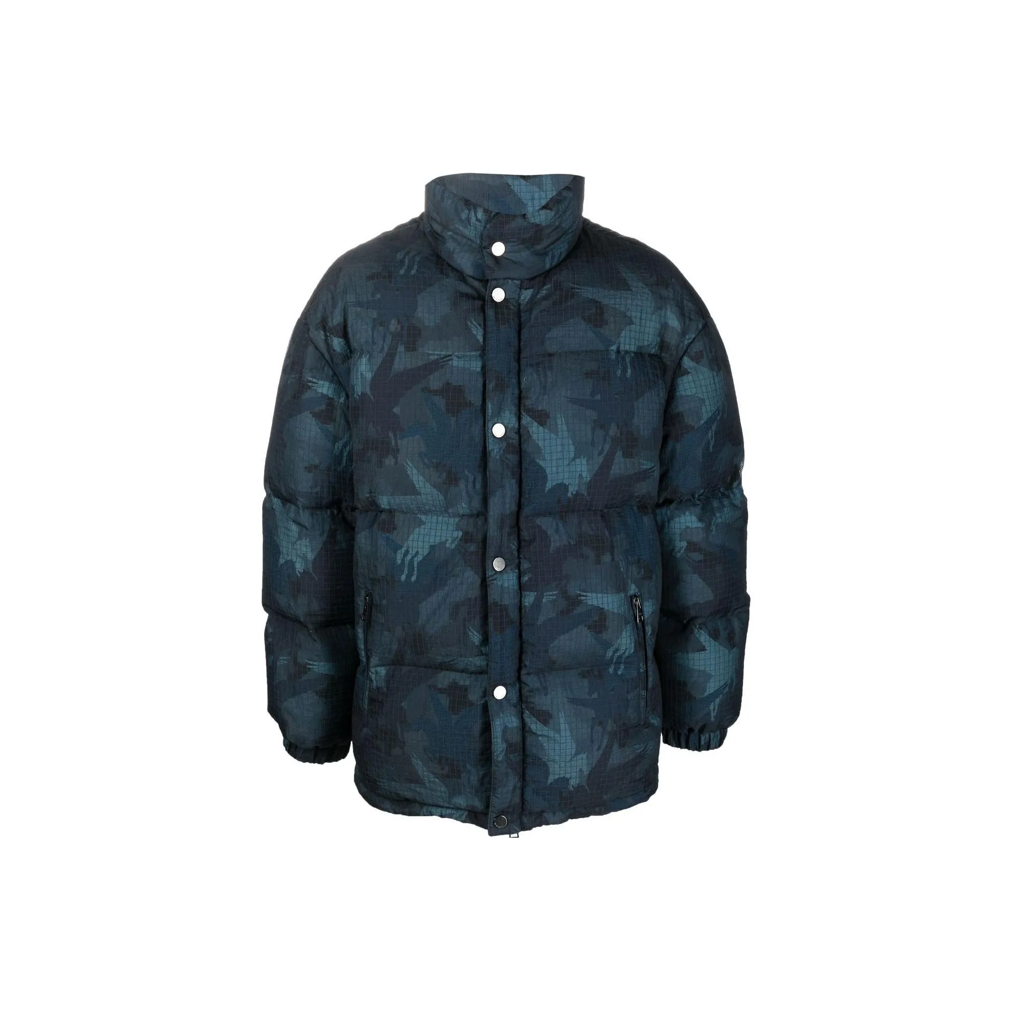 ETRO Camouflage Printed High Neck Padded Jacket