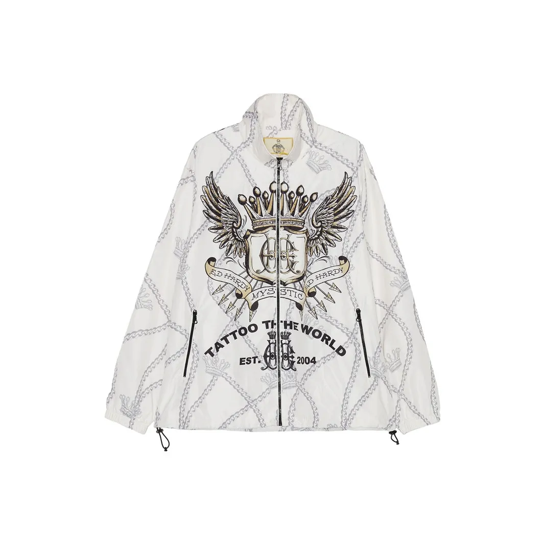 Ed Hardy Jackets Men's Ivory White E1OBM365