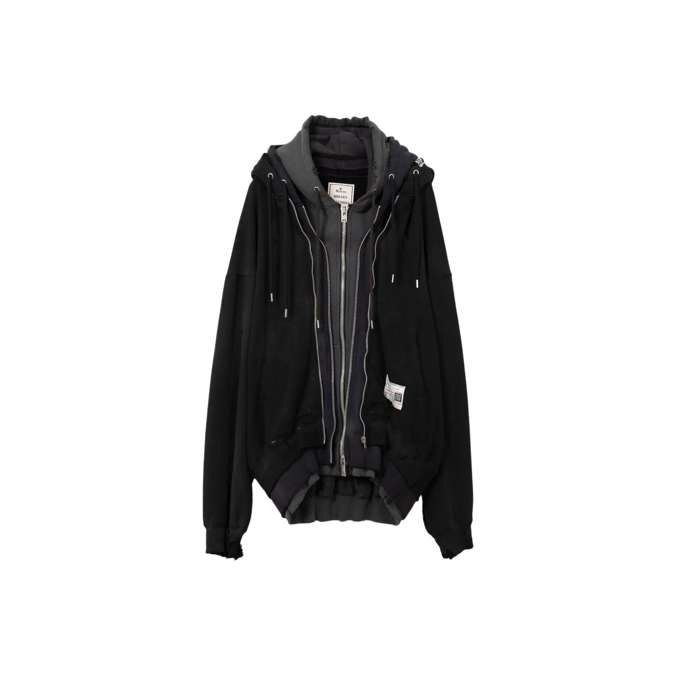 Maison Mihara Yasuhiro Layered Zip up Hoodie