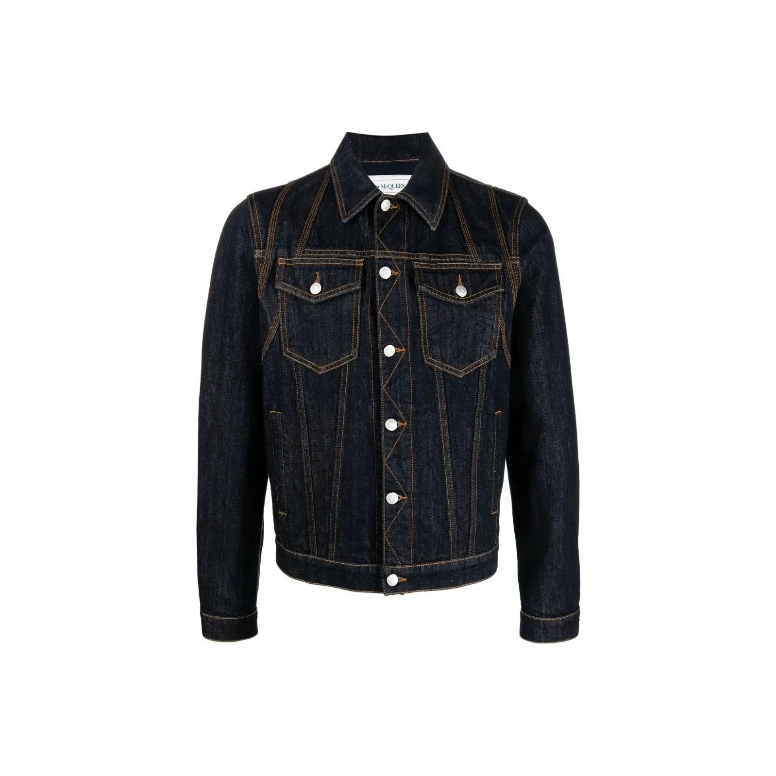 Alexander McQueen Denim Jackets Men's Blue