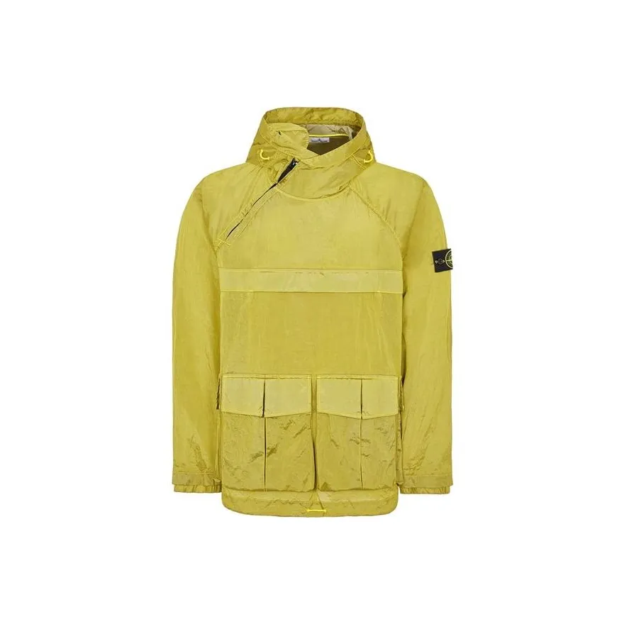 STONE ISLAND SS23 Nylon Meta Jackets Men's Metal Yellow