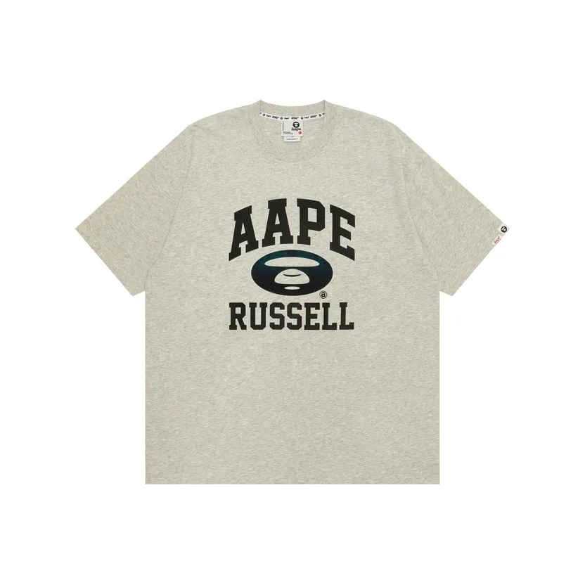 Aape x RUSSELL T Рубашка Мужская Серого цвета