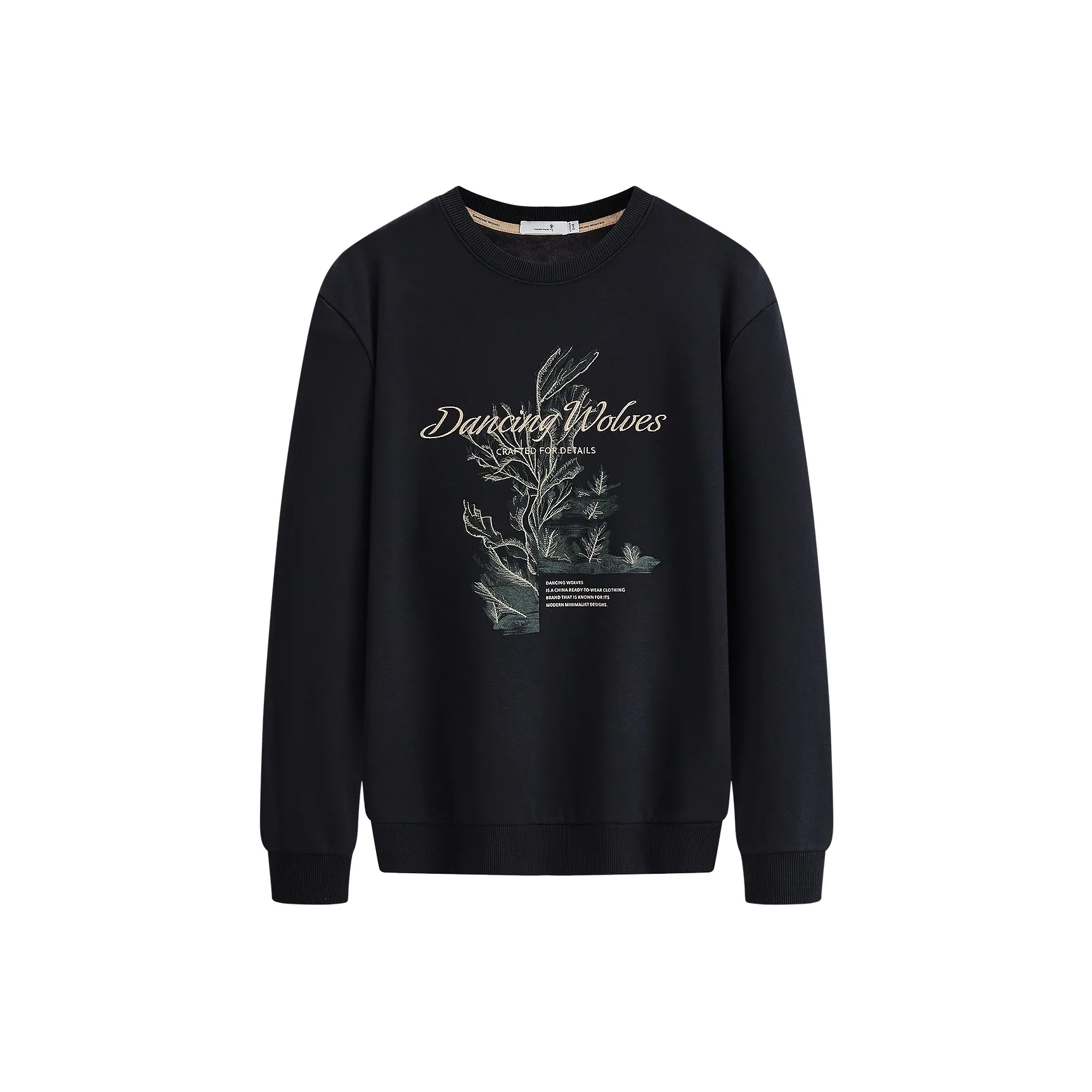 Dance with Wolves Толстовка Мужская Черная