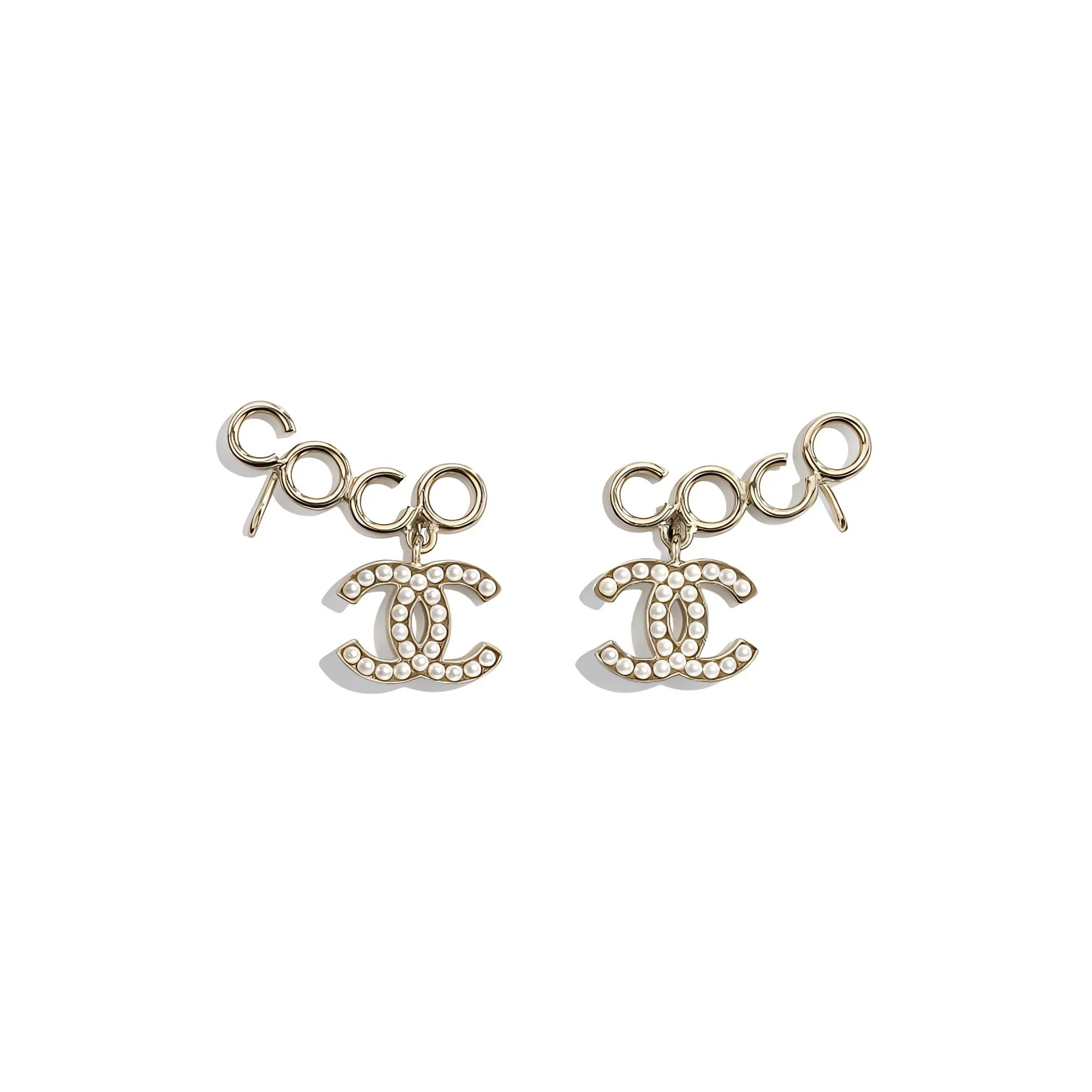 CHANEL Earrings Women's Gold