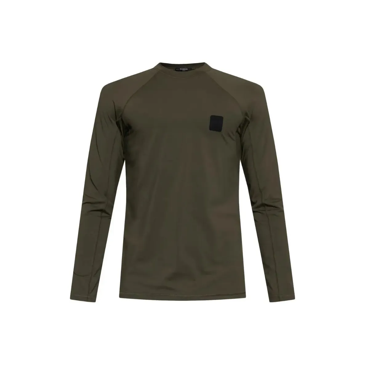 BALMAIN Logo patch T shirt