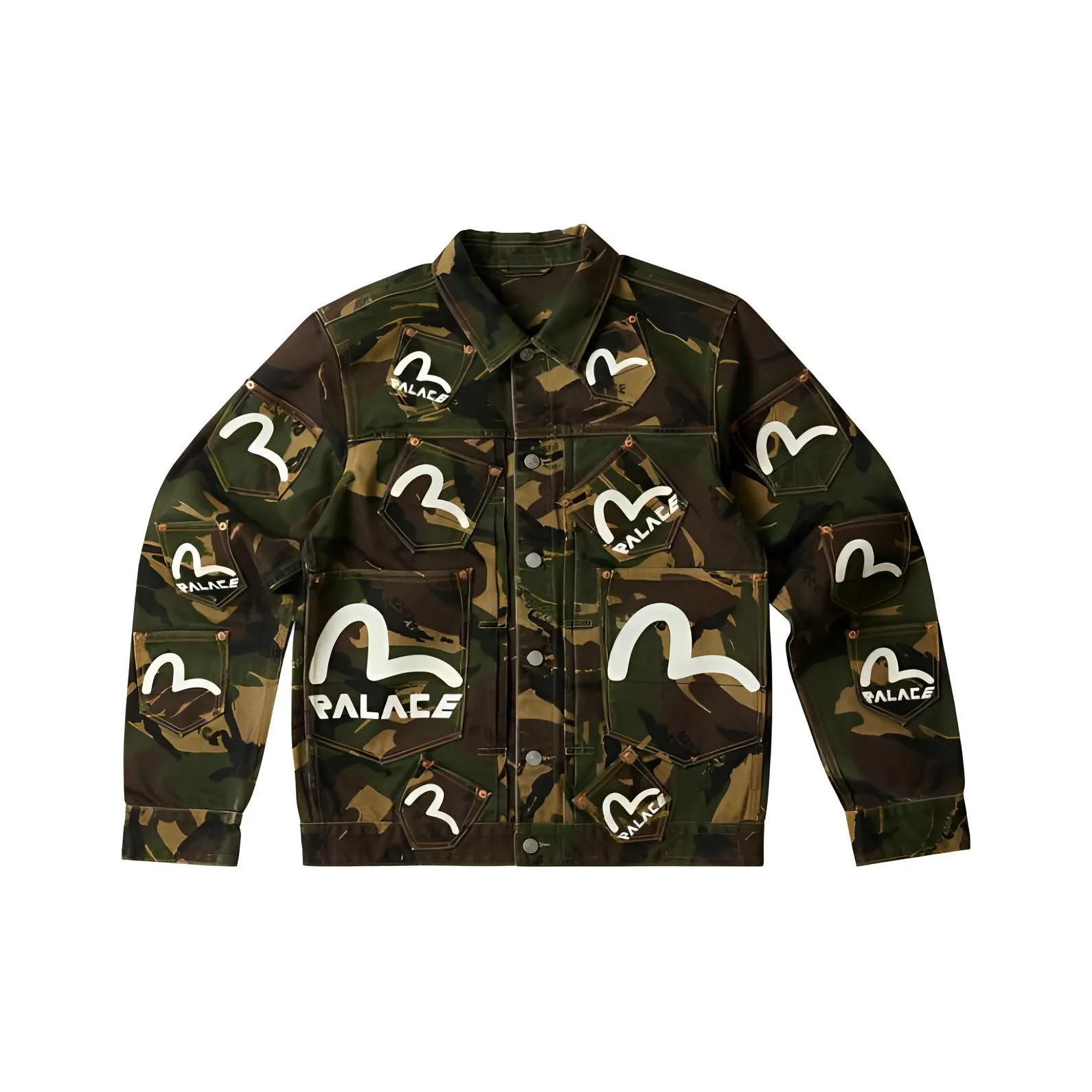 EVISU Denim Jacket Unisex Camouflage