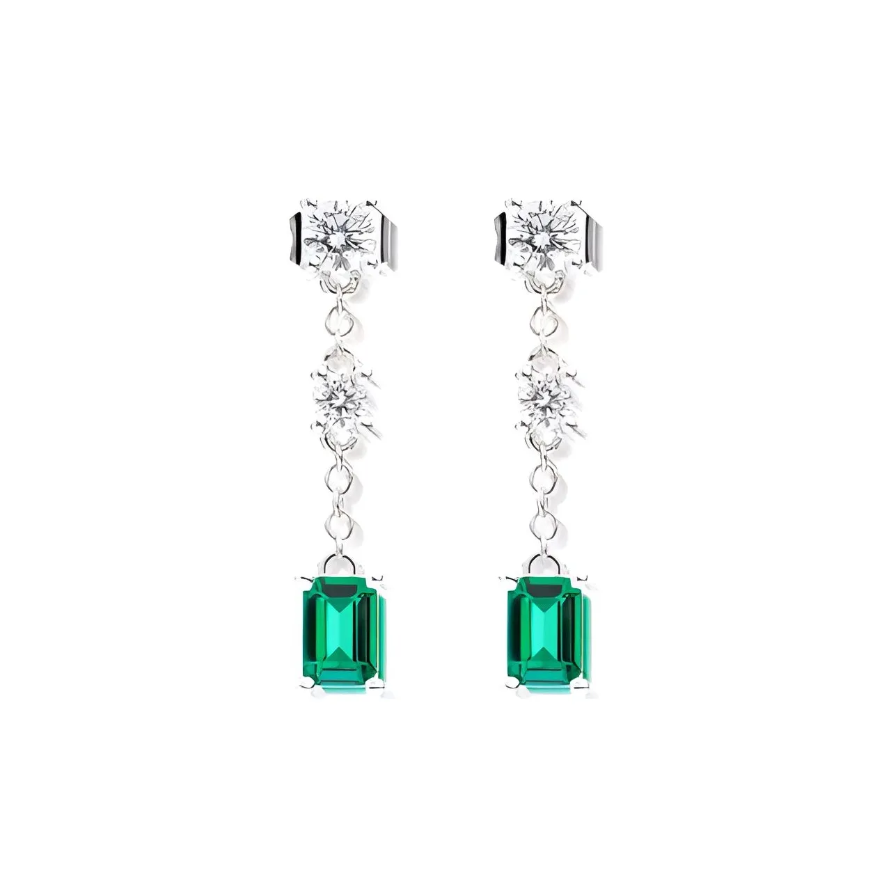 Серьги из латуни с цирконием CHIARA FERRAGNI женские серебряные