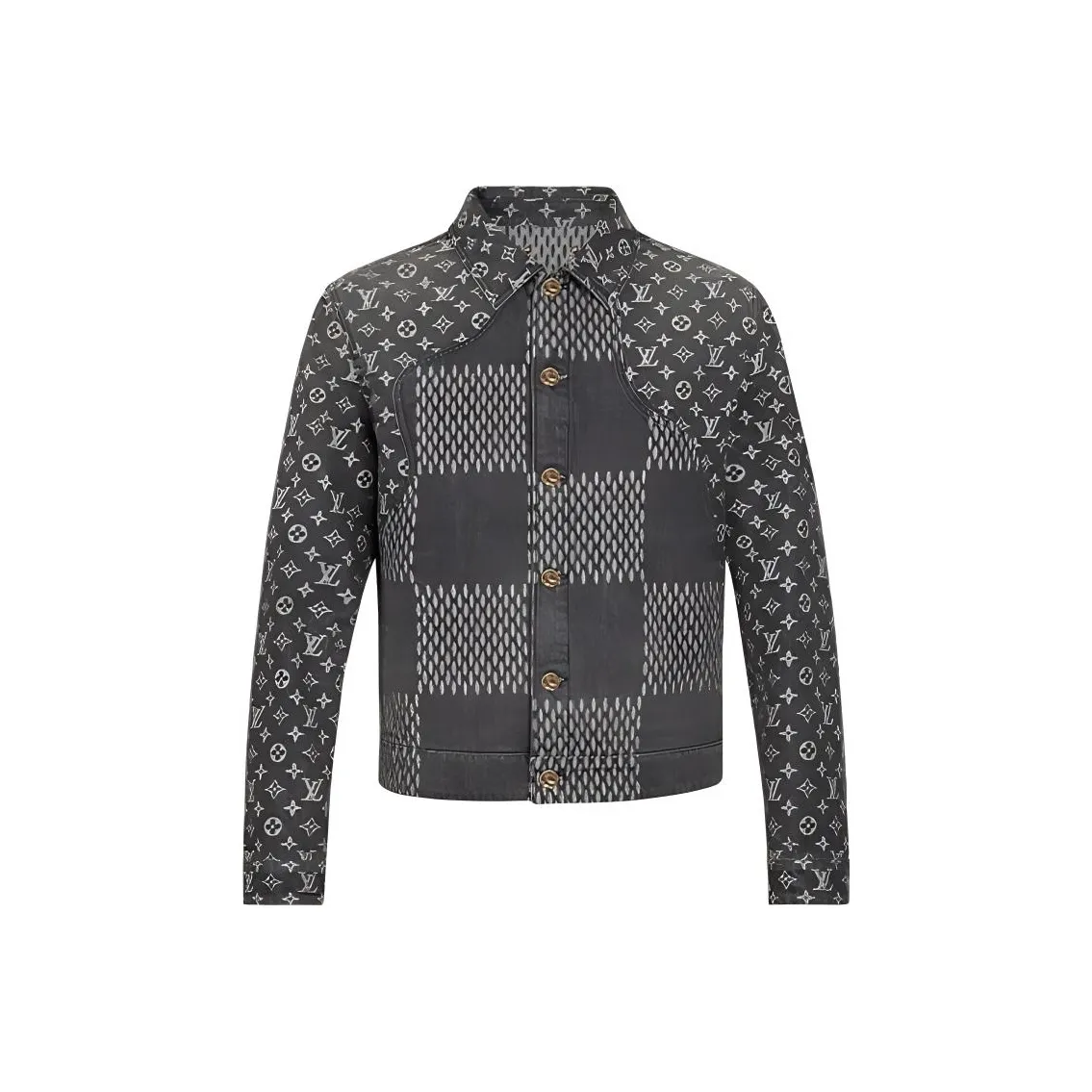 LOUIS VUITTON X Nigo Giant Damier Waves Mngm Denim Jacket