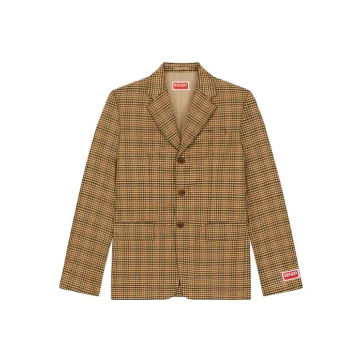 KENZO Checked Single breasted Blazer